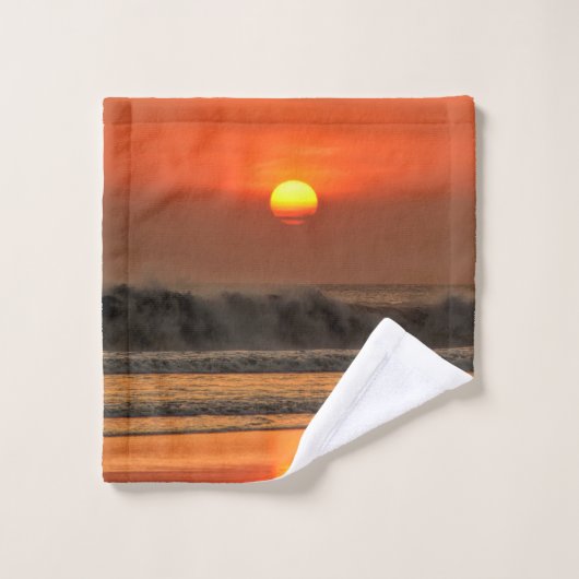 Beach Zee Wave Sunset Washandje (Wasdoekje)