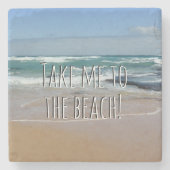 Beach Zee Zand Stone Onderzetter (Voorkant)