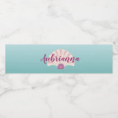 Beach Zeeschelp Waterfles Label Etiket (Enkel label)