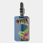 ,Beach, Zen Stones, Hawaiian Hibiskus Bagagelabel (Voorkant verticaal)