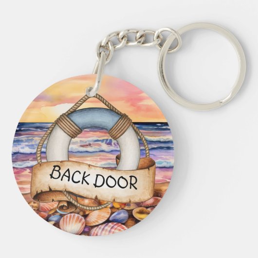 Beach - Zie Terug Sleutelhanger (Achterkant)