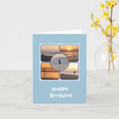 Beach zonsondergangen kaart (Gele Bloem)