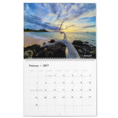 Beach Zonsondergangen op Maui Kalender (Feb 2027)