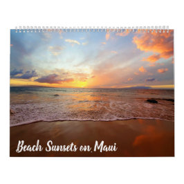 Beach Zonsondergangen op Maui Kalender