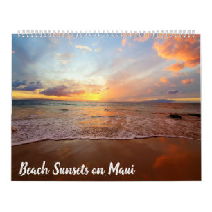 Beach Zonsondergangen op Maui Kalender