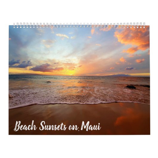 Beach Zonsondergangen op Maui Kalender (Hoes)