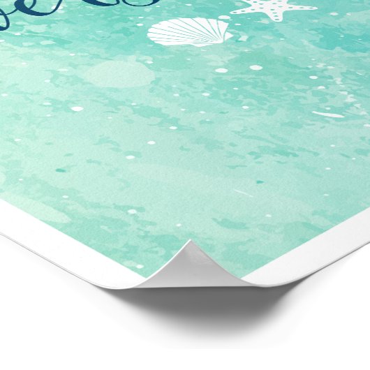 Beach | Zoutwaterverwarming Alles Poster (Hoek)