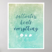 Beach | Zoutwaterverwarming Alles Poster (Voorkant)