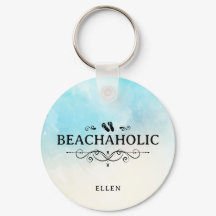 Beachaholic Waterverf Beach gepersonaliseerd