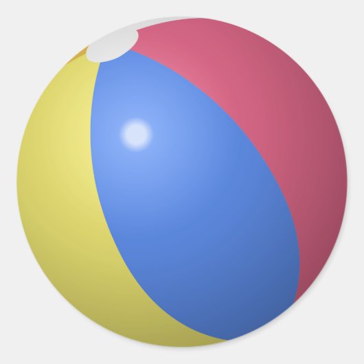 Beachball Blow up Ball Ronde Sticker (Voorkant)