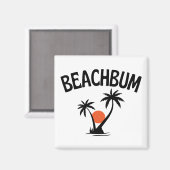 Beachbum Beach Summer Magneet (Voorkant / Achterkant)