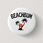 Beachbum Beach Summer Ronde Button 3,2 Cm (Voorkant)