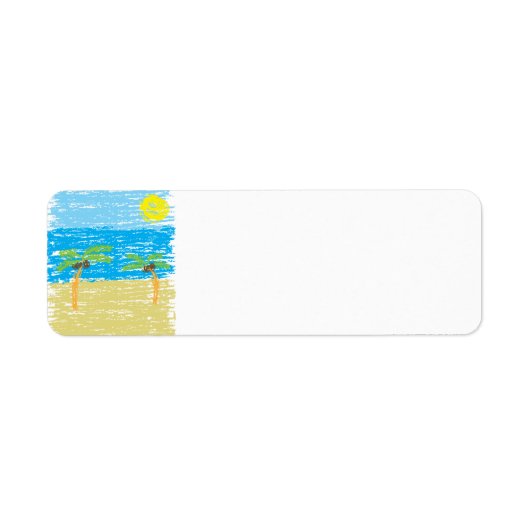 BeachBumLife retouradreslabel Etiket (Voorkant)