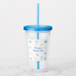 Beachclub Verjaardag Acryl Drinkbeker