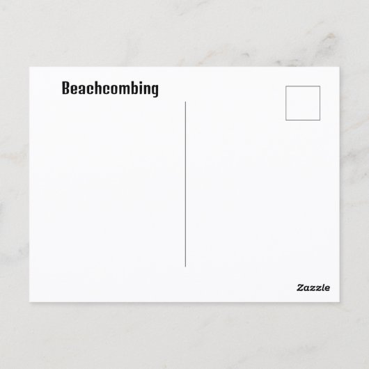 Beachcombattende zeegarens Fotografisch strand Briefkaart (Achterkant)