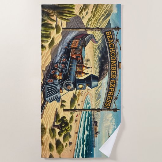 Beachcomber Express  stoomtrein Strandlaken (Voorkant)