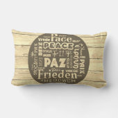 Beachcomber lumbaal kussen, vrede meerdere talen kussen (Achterkant)