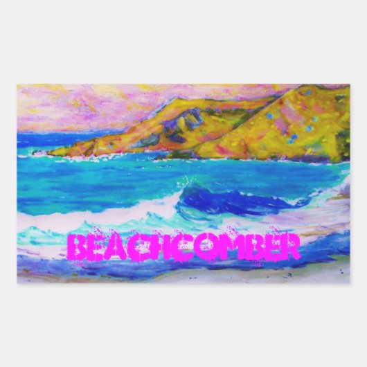 Beachcomber Rechthoekige Sticker (Voorkant)