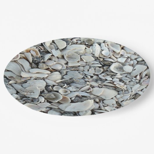 Beachcomber Shells Pattern Look Papieren Bordje (Gekanteld)