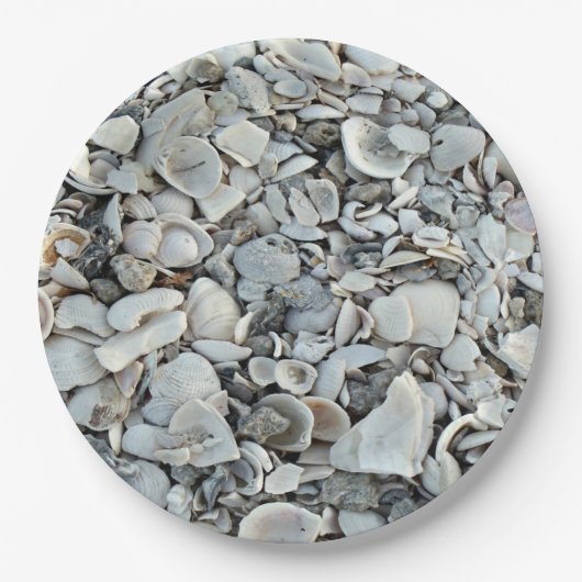 Beachcomber Shells Pattern Look Papieren Bordje (Voorkant)