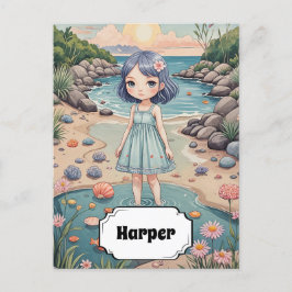 Beachcomber's Bliss gepersonaliseerd Briefkaart