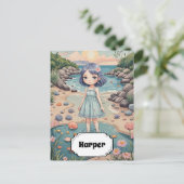 Beachcomber's Bliss gepersonaliseerd Briefkaart (Staand voorkant)