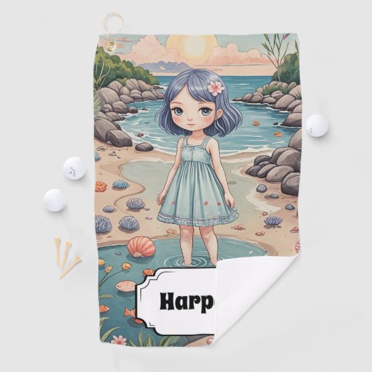 Beachcomber's Bliss gepersonaliseerd Golfhanddoek (Insitu)