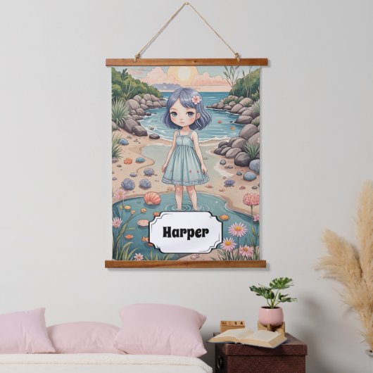 Beachcomber's Bliss gepersonaliseerd Hangend Wandkleed (Slaapkamer)