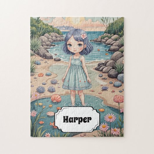 Beachcomber's Bliss gepersonaliseerd Legpuzzel (Verticaal)