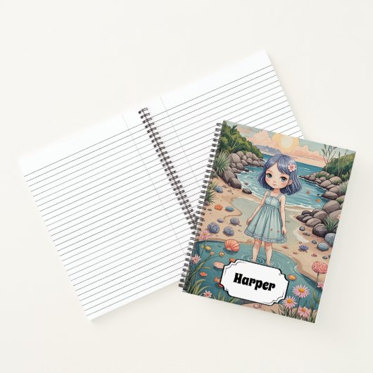 Beachcomber's Bliss gepersonaliseerd Notitieboek (Binnen)