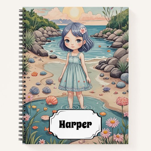 Beachcomber's Bliss gepersonaliseerd Notitieboek (Voorkant)