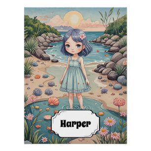 Beachcomber's Bliss gepersonaliseerd Perfect Poster