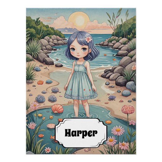 Beachcomber's Bliss gepersonaliseerd Perfect Poster (Voorkant)