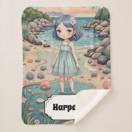 Beachcomber's Bliss gepersonaliseerd Sherpa Deken