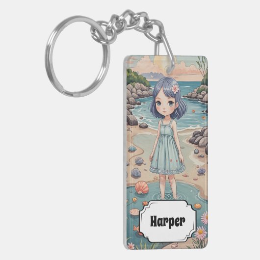 Beachcomber's Bliss gepersonaliseerd Sleutelhanger (Voorkant Links)