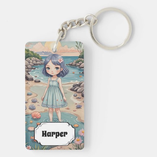 Beachcomber's Bliss gepersonaliseerd Sleutelhanger (achterkant)