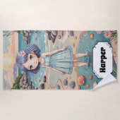 Beachcomber's Bliss gepersonaliseerd Strandlaken (Voorkant)