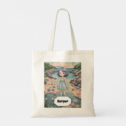 Beachcomber's Bliss gepersonaliseerd Tote Bag (Achterkant)