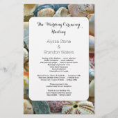 Beachcombers Seashell 5x8 Custom Wedding Program (Voorkant)