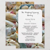 Beachcombers Seashell 5x8 Custom Wedding Program (Voorkant / Achterkant)