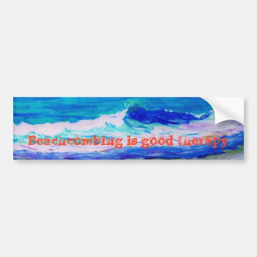 beachcombi is een goede therapie bumpersticker (Voorkant)