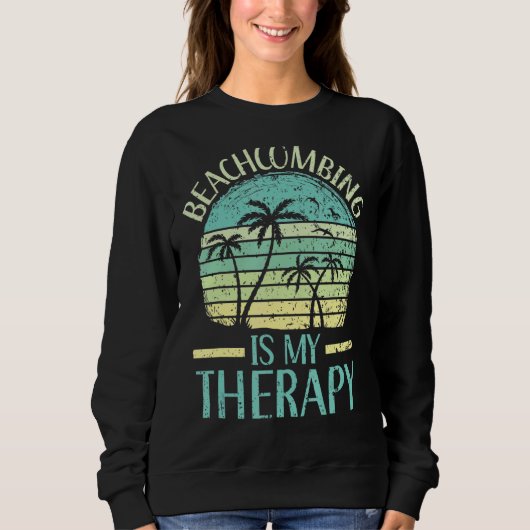 Beachcombi is mijn therapieglas beachcomber trui (Voorkant)