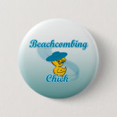 Beachcombing Chick #3 Ronde Button 5,7 Cm (Voorkant)