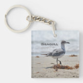 Beachcombing Seagulls Beach aanpasbaar Sleutelhanger (Voorkant)