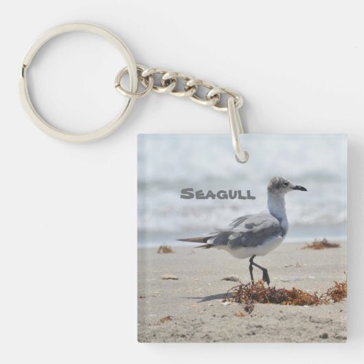 Beachcombing Seagulls Beach aanpasbaar Sleutelhanger (Voorkant)