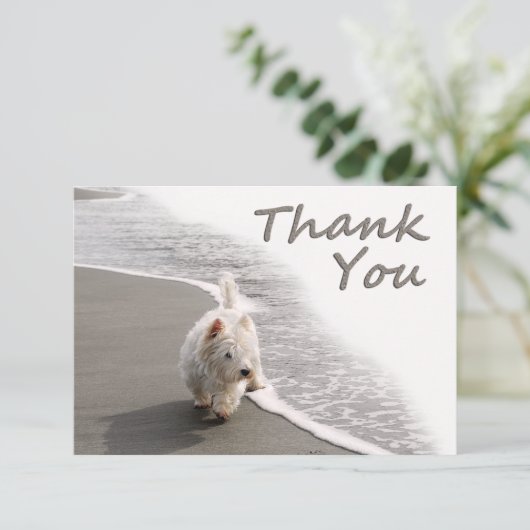 Beachcombing Westie Hartelijk dank voor uw kaart 5 (Staand voorkant)