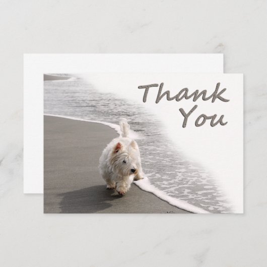 Beachcombing Westie Hartelijk dank voor uw kaart 5 (Voorkant / Achterkant)