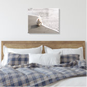 Beachcombing Westie Photo Canvas Afdrukken (Insitu (Slaapkamer))
