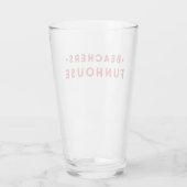Beacher's Funhouse Glassware Glas (Achterkant)