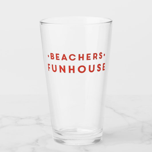 Beacher's Funhouse Glassware Glas (Voorkant)